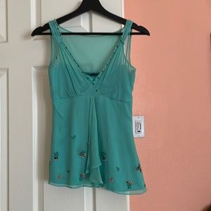 Antonio Melani teal silk top